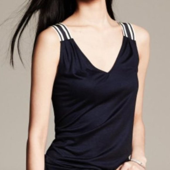 Banana Republic Nautical Navy Tank Top - Picture 1 of 5